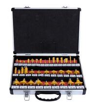 35Pc 1/4" Shank Router Cutter Bits Set Trade TCT in Aluminium Case 