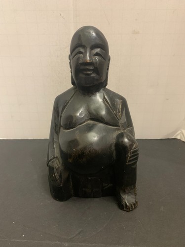 Vintage hand carved wood - carved, happy