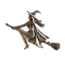 Witch on Broomstick Handmade