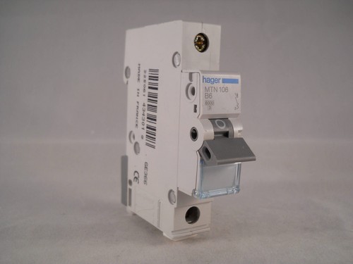 Hager mcb amp single - 6, pole