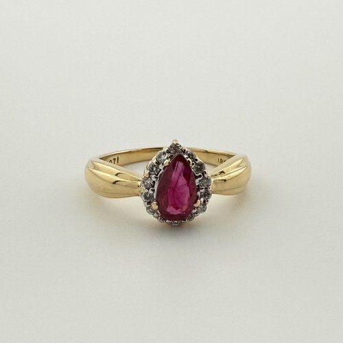 18ct gold ruby diamond - gold, &