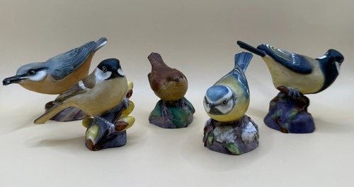 Five royal worcester - five, birds