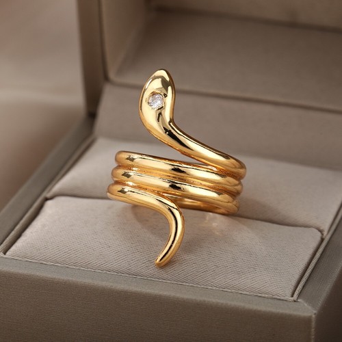Spiral snake ring - ring, women