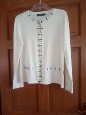 Cream Ivory Cardigan Black