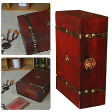 Retro Wooden Storage Box Memory Keepsake Letter Treasure Chest With Lid Decor UK