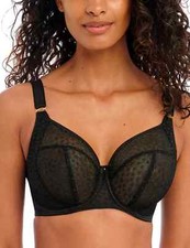 Freya Starlight Side Support Balcony Bra UK 30E Black  5201/02