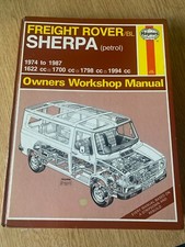 Leyland Sherpa Freight Rover Haynes Workshop Repair Manual 1974-1987