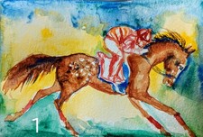 Jockey horse racing - jockey, art,horse