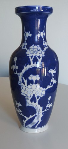 Chinese blue white - white, vase