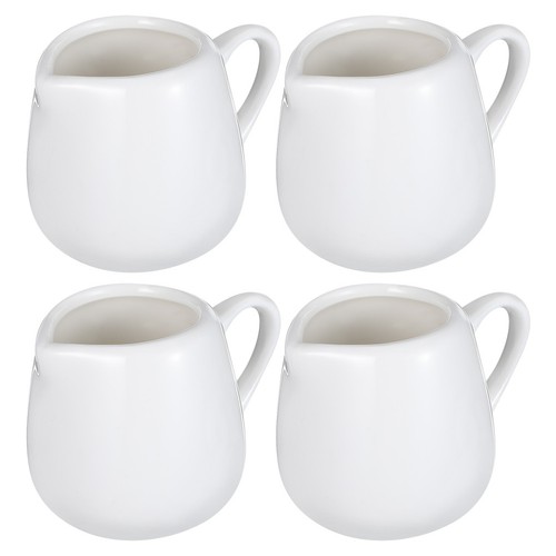 24x white ceramic mini milk - ceramic,