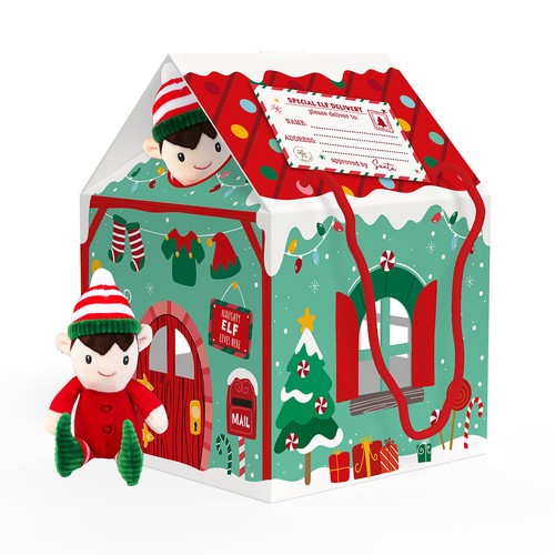 Naughty christmas elf arrival - christmas,