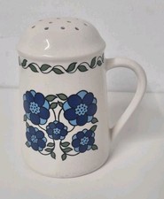 Vintage Taunton Vale Flour Shaker 1960/70s Retro Blue Pattern