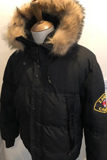 MEN'S ZAVETTI CANADA AYLMER PUFFER BOMBER JACKET SIZE LARGE BLACK