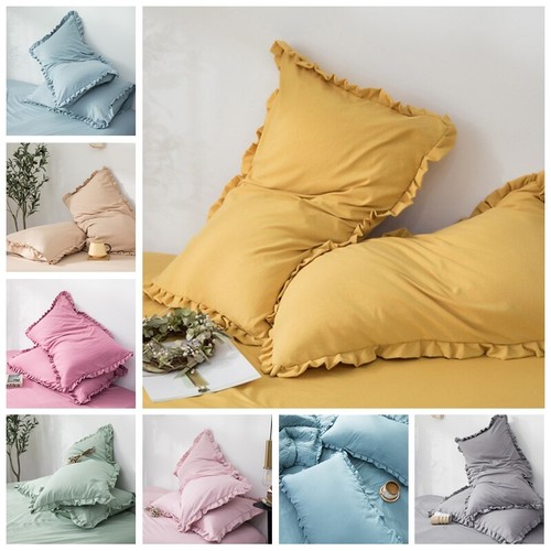 Ruffles cotton pillow - ruffles,
