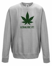 Recreational marijuana leaf cannabis legallise it sweater adults sizes