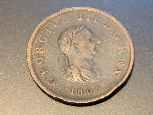 1807 george 3rd halfpenny - george,