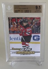 2019-20 Upper Deck #C239 Jack Hughes Canvas Young Guns Rookie Card BGS 9.5