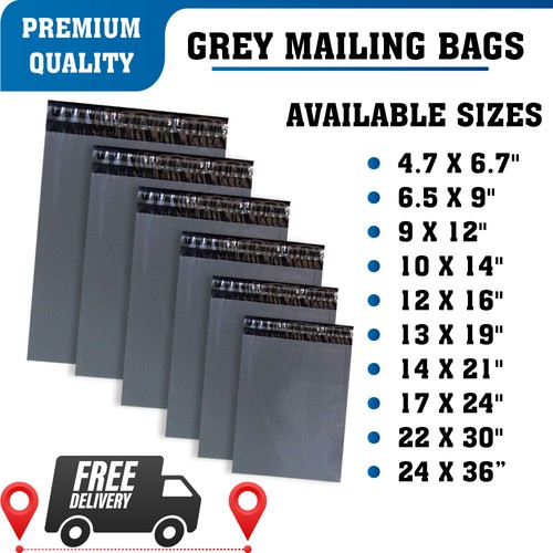 Strong grey plastic mailing - strong,