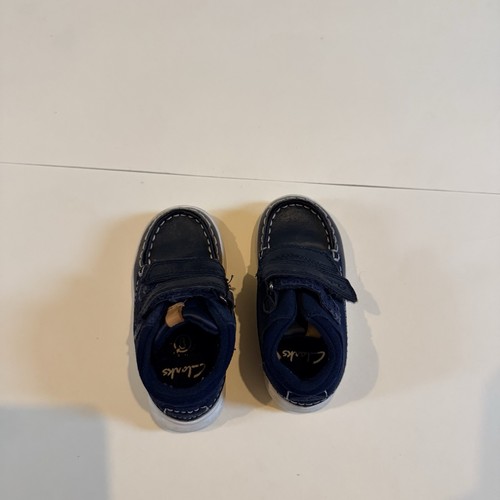 Clarks navy blue leather - blue,