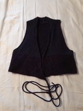 Sarah Pacini Women's sleevless Crossover Cardigan/waistcoat . Aubergine Colour .