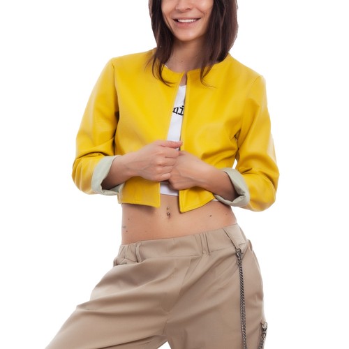 Women short faux leather - faux,
