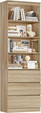 Tall Bookcase Oak Storage
