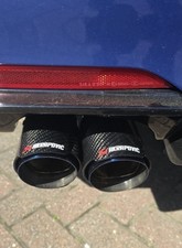 Blue carbon fibre akrapovic - carbon,
