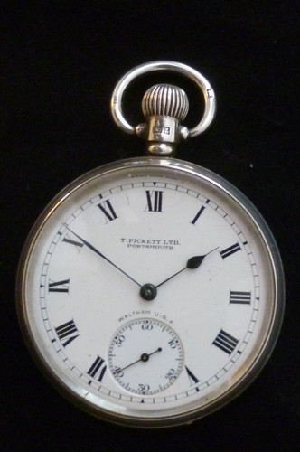 Antique silver pocket - silver,