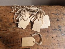 Wooden gift tags with twine - 17 in total, birch ply wood