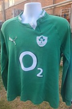 IRELAND RUGBY LONG SLEEVE shirt jersey PUMA 2011-2013  IRISH adult SIZE M
