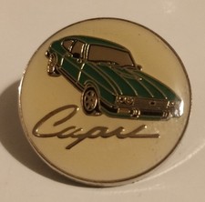 GREEN FORD CAPRI MK 3 METAL PIN BADGE COLLECTORS ITEMS 