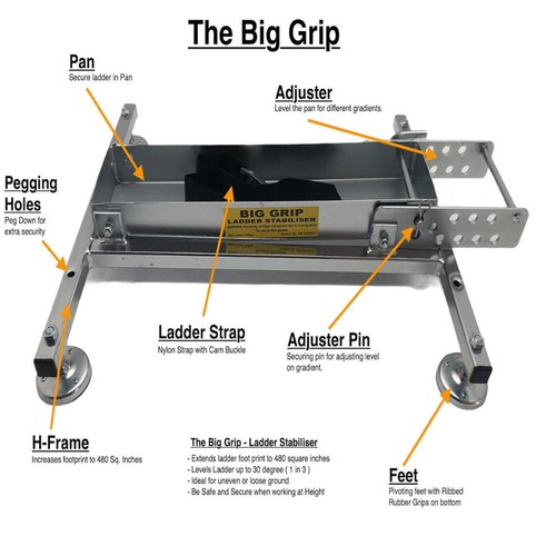 Big grip ladder stabiliser for - stabiliser,