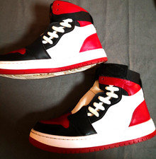 Nike Air Jordan 1 Retro Nova XX Bred Toe Sneakers in Red and Black, UK Size 6