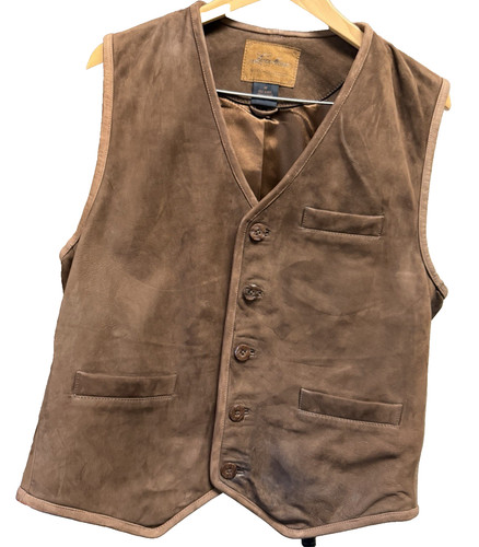 Lucchese suede vest - suede, brown