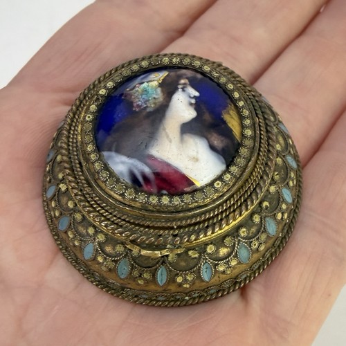 Antique portrait trinket box - portrait,