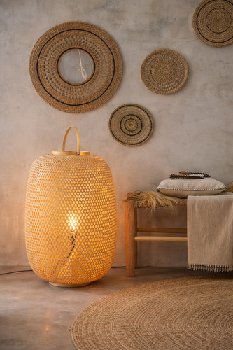 Bamboo floor lamp oversized - floor,
