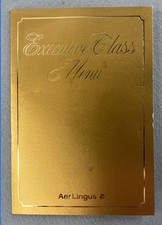 Aer Lingus Executive Class Airline Menu London Heathrow –Dublin circa 1980s