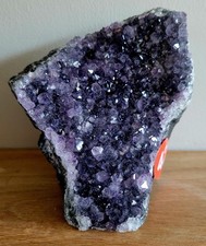 Natural Amethyst Druze Geode Quartz Crystal Cluster 770g 11x11cm XL R42