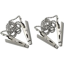 2x Plain Napkin Clip chain - silver chain napkin cord | mask holder chain