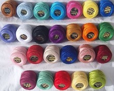 25 ANCHOR Pearl Cotton Balls Size 8 (85 Meters each) 25 different colours