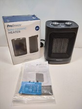 Pro Breeze  1800W Mini Ceramic Fan Heater Automatic Oscillation 2 Heat Settings