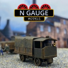 PAINTED - N Scale Gauge Steam Wagon 1:148 (Traction Engine Lorry Truck 1:160)