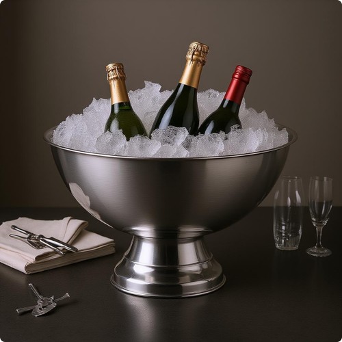 Champagne bowl ice container - champagne,