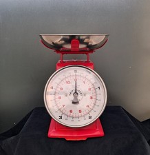 Hairy Bikers Retro Mechanical Kitchen Food Scales 5kg, salmon pink