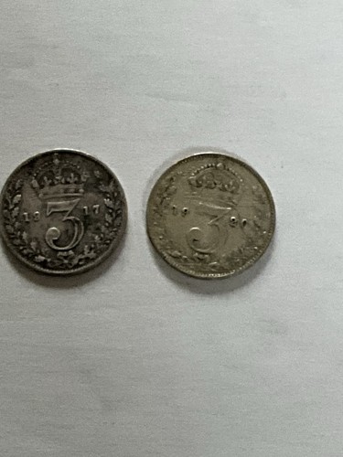 Silver pence coins 1917 - pence, 1917-