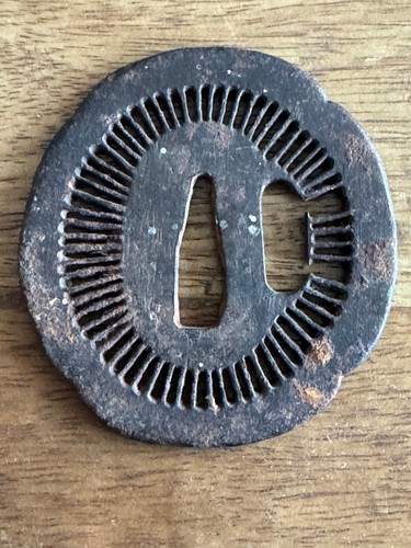 Japanese iron tsuba sword - japanese,