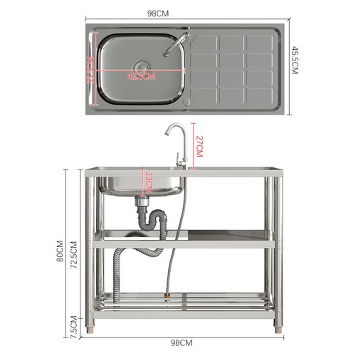 Stainless steel single double - stainless,