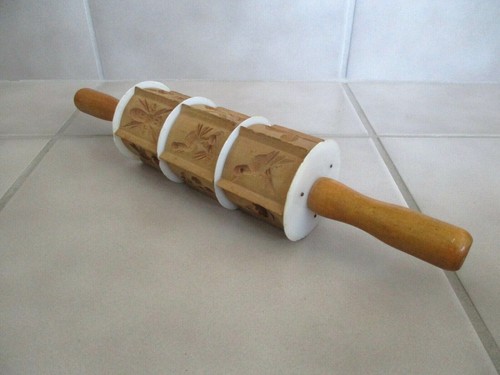 Wooden embossed rolling - rolling, pin