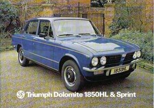 Triumph Dolomite 1850HL + Sprint original Sales Brochure Pub. No. 3230/A 1976