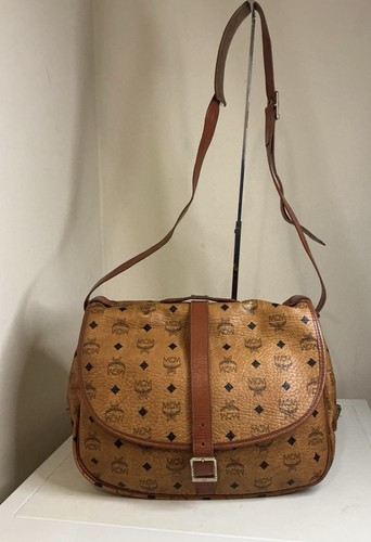 Leather orange brown mcm - orange/brown,